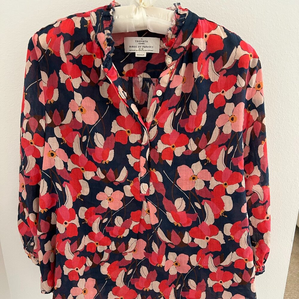 Designer  "Birds of Paradis by Trovata" Blouse